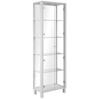 Vitrine Albi Weiss - Weiss, Modern, Glas/Holzwerkstoff (62/189/33cm) - Mömax