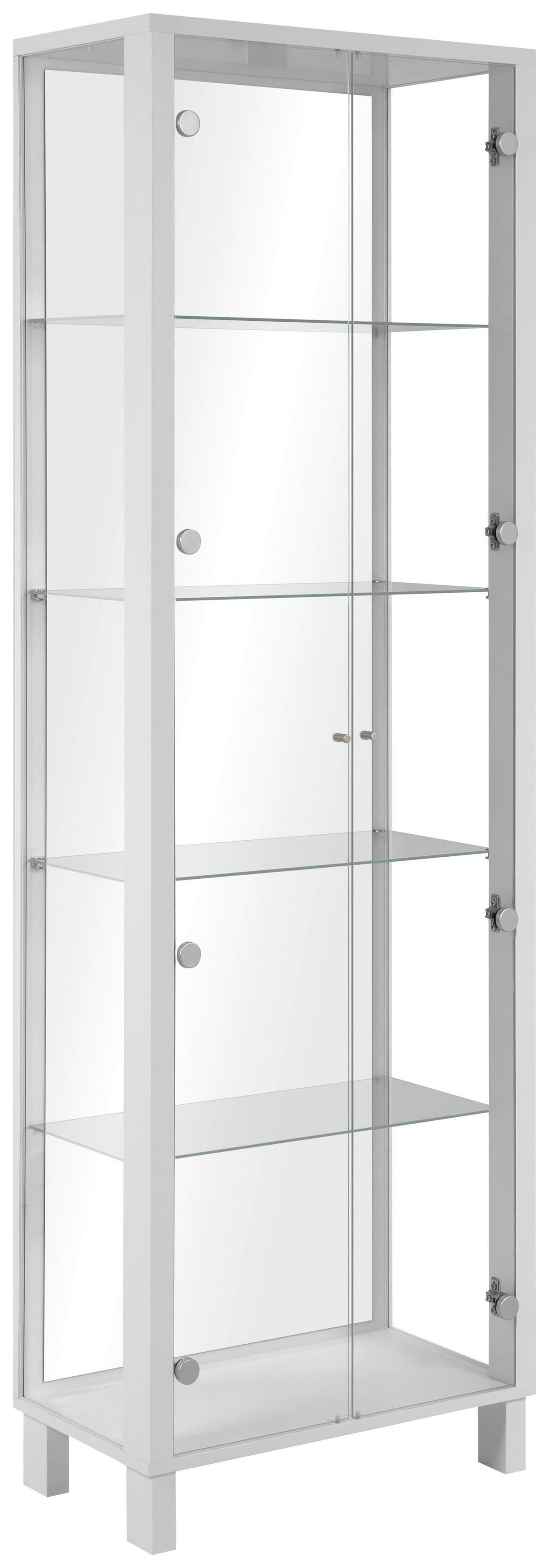 Vitrine Albi Weiss - Weiss, Modern, Glas/Holzwerkstoff (62/189/33cm) - Mömax