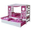 Igralna Postelja Lio, 90x200, Roza, Predal - pink/bela, Moderno, les (90/200cm) - MID.YOU