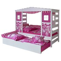 Igralna Postelja Lio, 90x200, Roza, Predal - pink/bela, Moderno, les (90/200cm) - MID.YOU