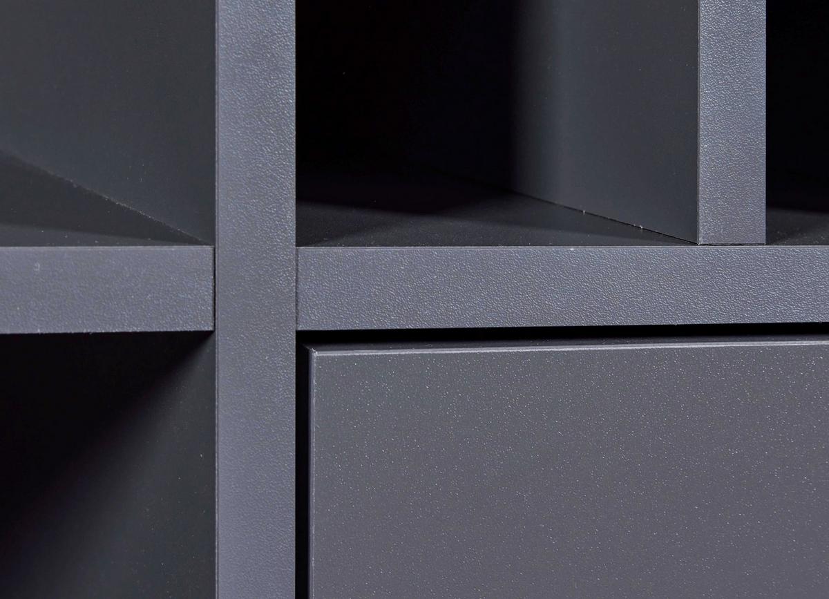 Weinschrank Venet, Anthrazit/Artisan Eiche - Anthrazit/Schwarz, MODERN, Holzwerkstoff/Kunststoff (76,8/124,4/33cm) - Mömax