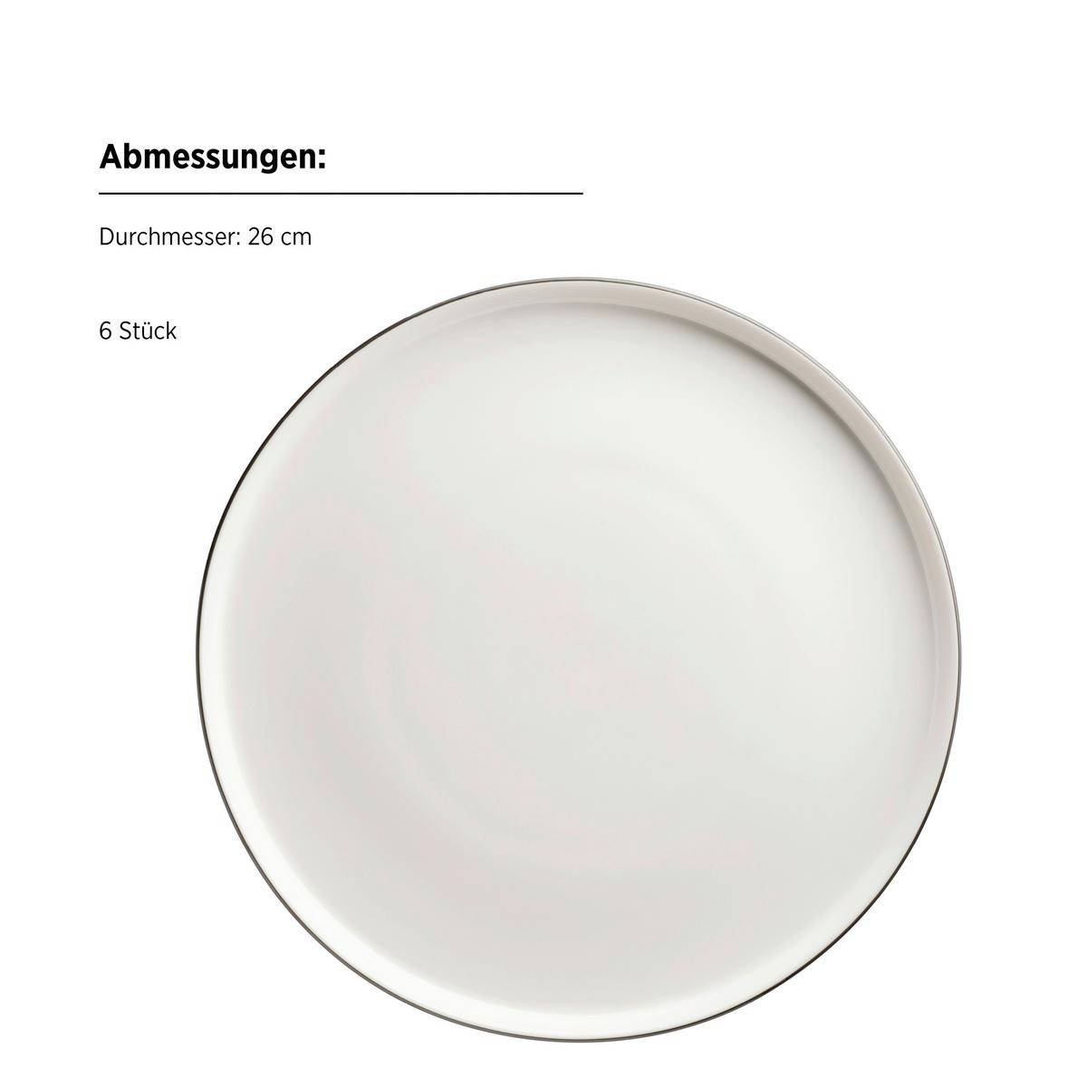 TAFELSERVICE SITA - Weiss/Schwarz, Trend, Keramik - Mäser