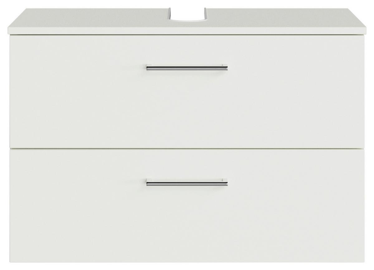 SZAFKA POD UMYWALKĘ M-PLAN - biały/kolor chromowy, Konventionell, materiał drewnopochodny/metal (75/49,8/38,3cm) - Sadena