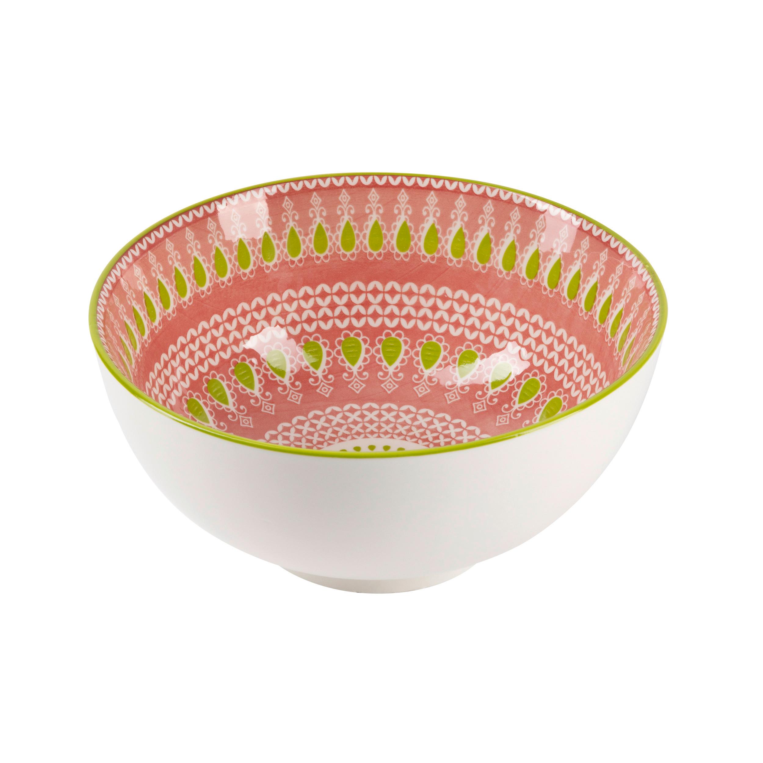Salatschüssel in Rot/Grün - Rot/Grün, Lifestyle, Keramik (26/9,5cm) - Modern Living