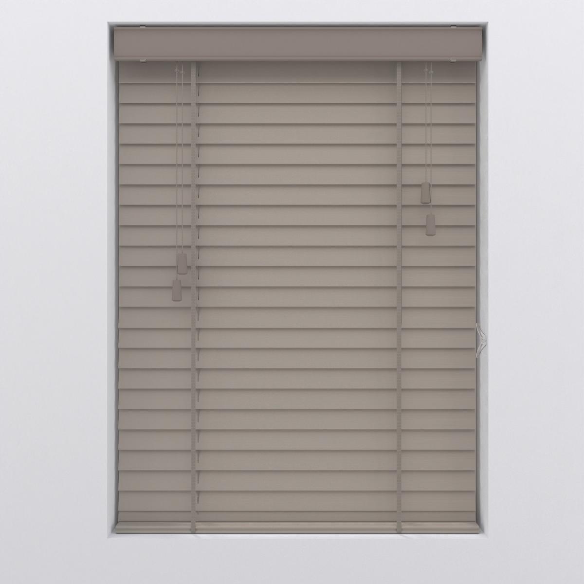 Jalousie Venetian Grau ca. 90x130cm - Grau, Natur, Holz (90/130cm)