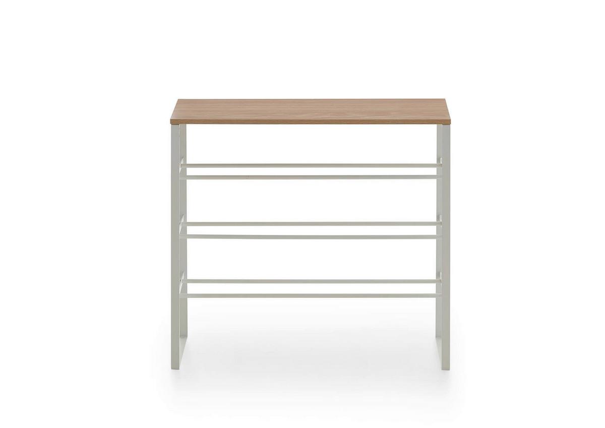 Regal Za Čevlje Lemgo, Barva Hrasta, Bela - hrast artisan, Design, kovina/leseni material (66/61/25cm) - MID.YOU