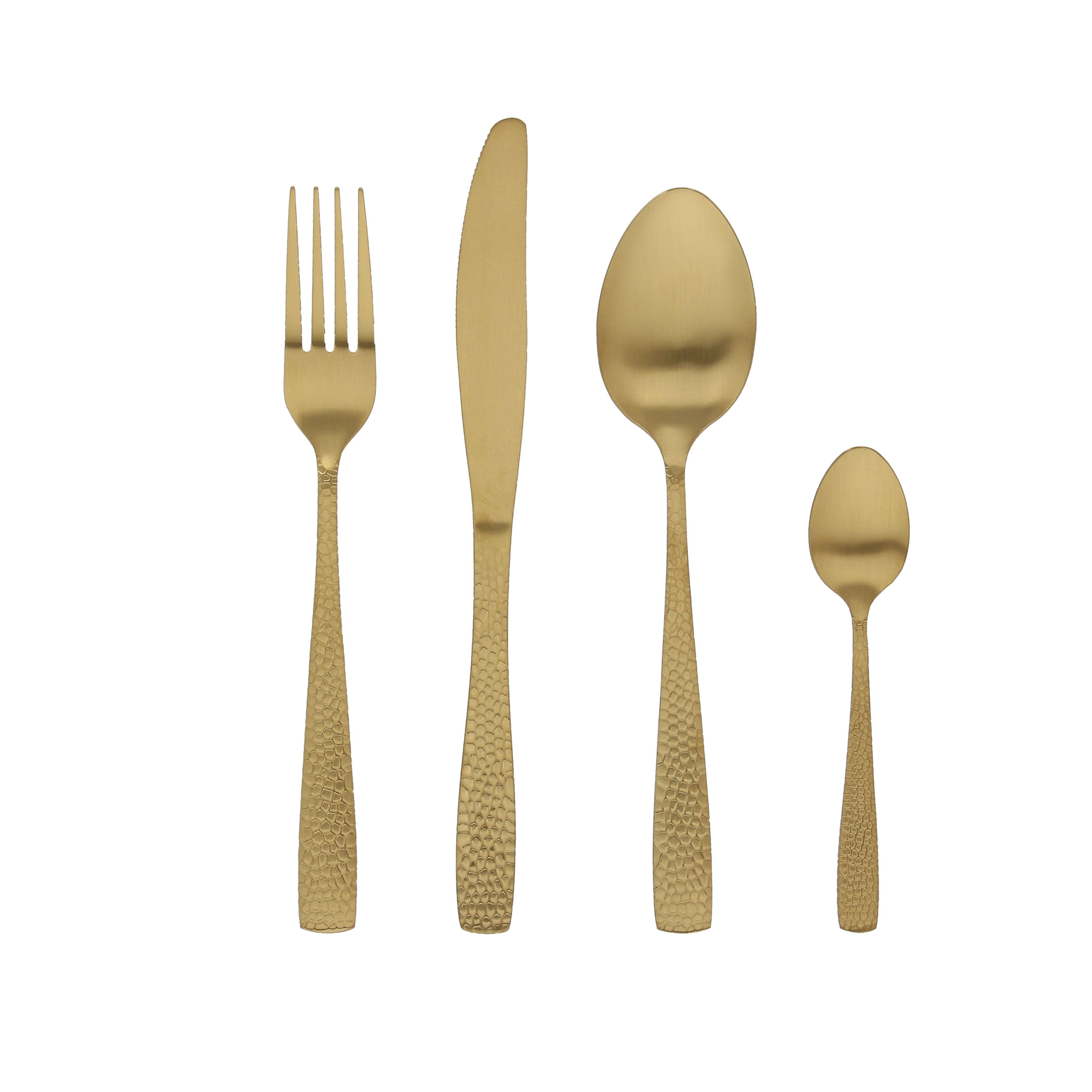 Set Pribora Za Jelo Antony Pauline, 4/1 - zlatne boje, Basics, metal (3/29/15cm) - Tognana