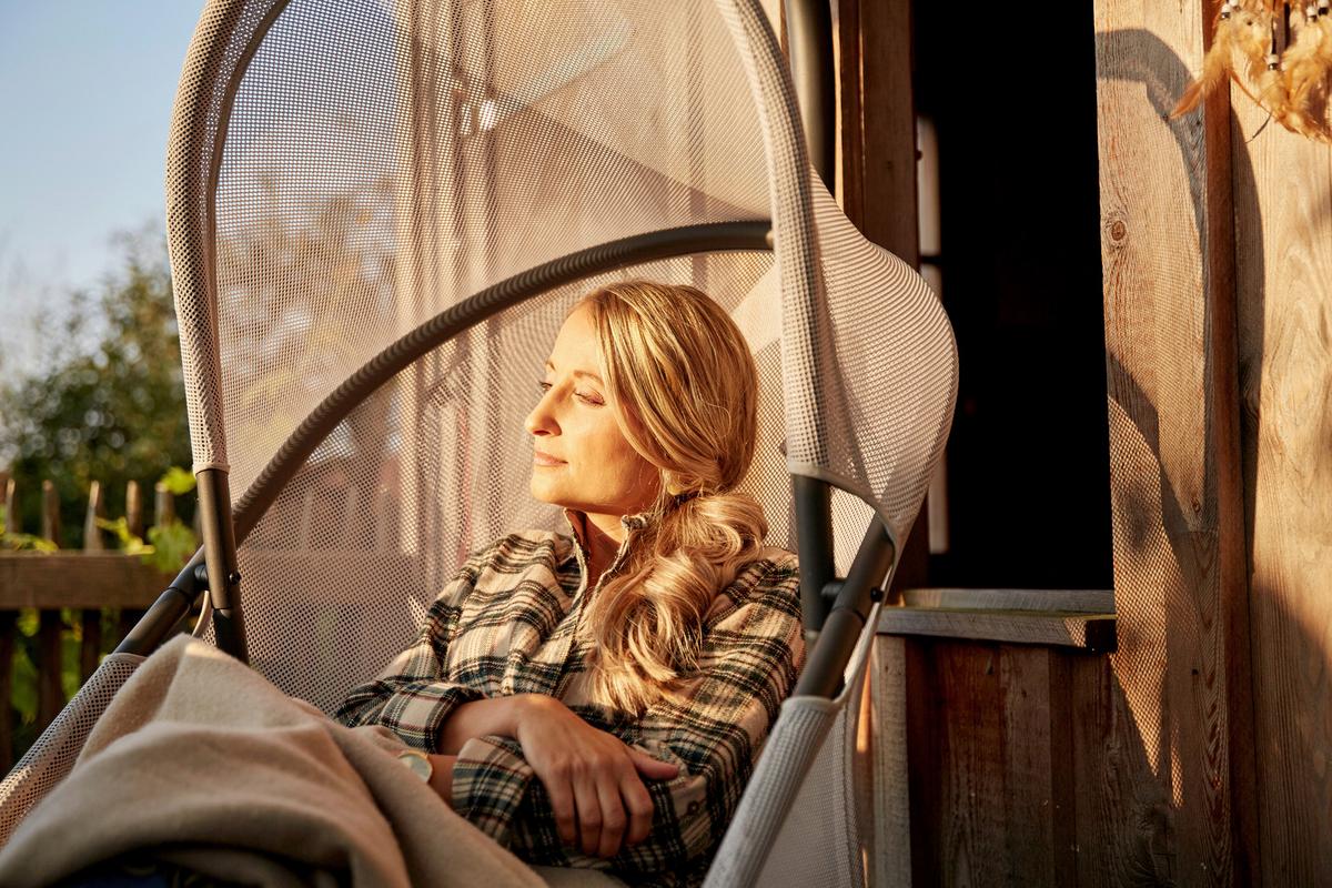 HÄNGESESSEL N85547 - Anthrazit/Grau, KONVENTIONELL, Kunststoff/Textil (123/195/106cm) - Siena Garden