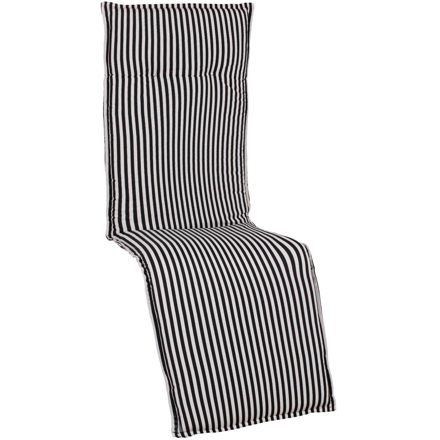 Relaxsesselauflage Tupelo ca. 170x52 cm Schwarz/Weiß - Schwarz, Design, Textil (170/52/8cm) - Gardenson