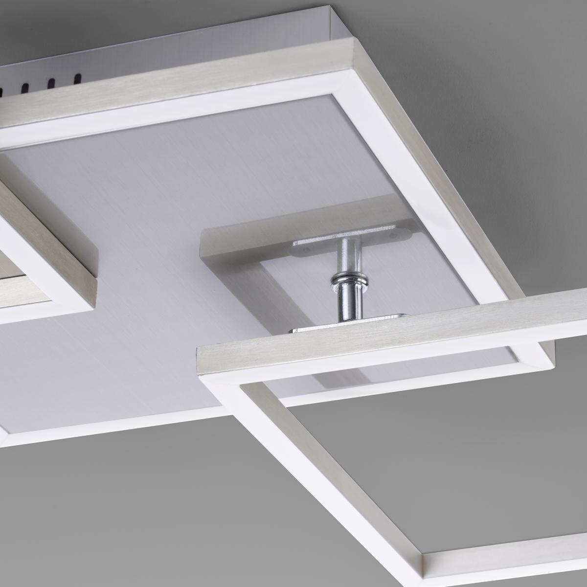 LED-Deckenleuchte Iven max. 21 Watt - Silberfarben, Basics, Kunststoff/Metall (75/45/7,3cm)