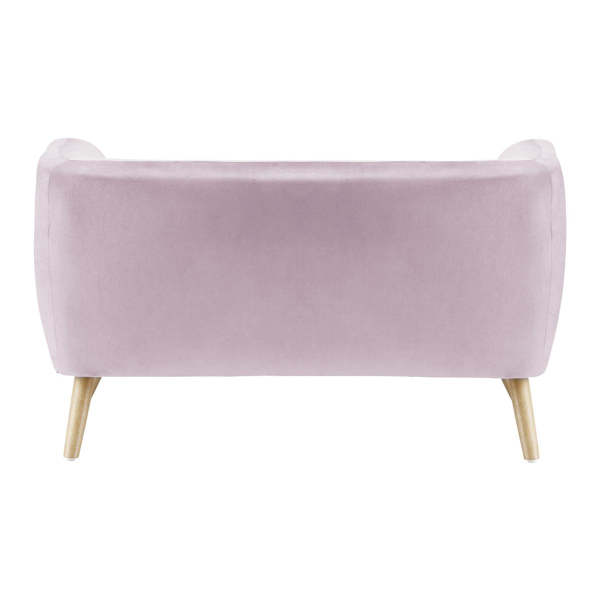 2-SITZER-SOFA in rosa "Bruno" - Eichefarben/Rosa, Modern, Holz/Textil (124/68/71cm) - Bessagi Home