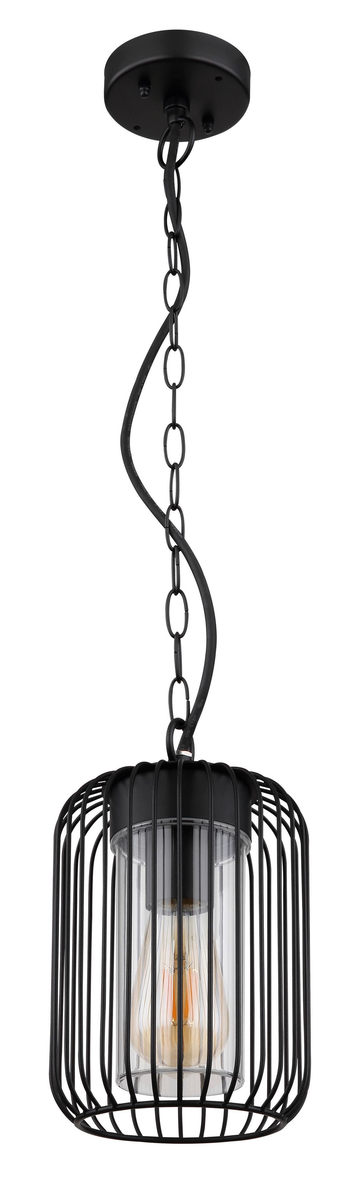 AUSSENLEUCHTE 31985H IP 44 - Klar/Schwarz, Design, Kunststoff/Metall (16/75,5cm) - Globo