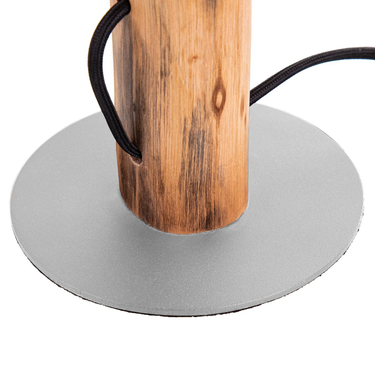 LAMPA STOŁOWA 50210146X NORIN - biały/brązowy, Natur, tkanina/drewno (18/32,6cm)