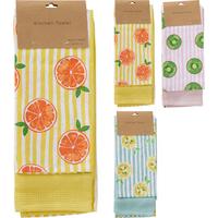 Konyharuhaszett 2db-Os - sárga/pink, Basics, textil (70/45cm)