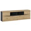 Tv Element Turino - hrast Artisan/antracit, Trend, drvni materijal/plastika (200/60/39,9cm) - Modern Living