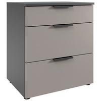 SZAFKA NOCNA OXFORD - sahara/czarny, Design, materiał drewnopochodny/tworzywo sztuczne (54/70/41cm) - Boxxx