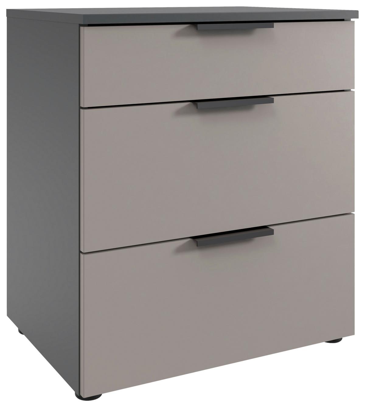 SZAFKA NOCNA OXFORD - sahara/czarny, Design, materiał drewnopochodny/tworzywo sztuczne (54/70/41cm) - Boxxx