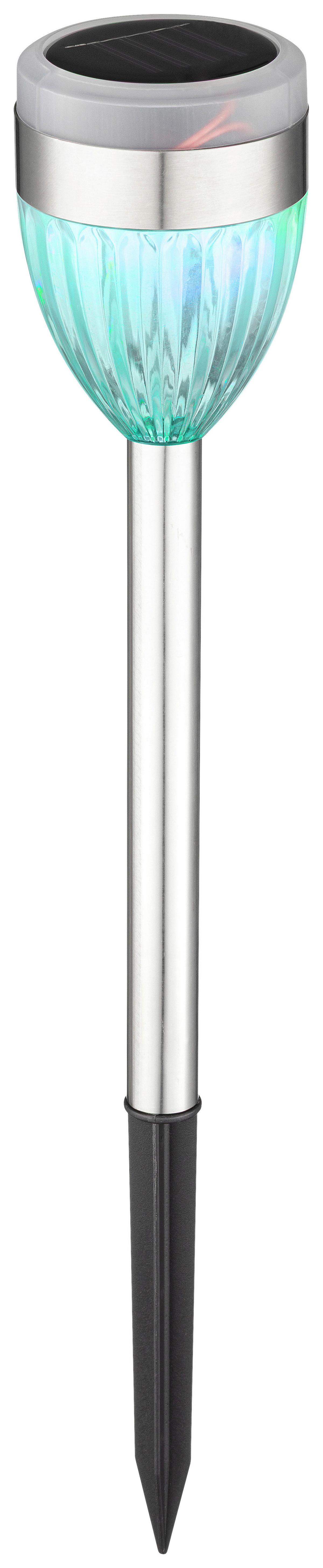 Svjetiljka Solarna Sechser Ø/v: 6x36,5cm - boje oplemenjenog čelika, Romantično / ladanjski, metal/plastika (6/36,5cm) - Mömax