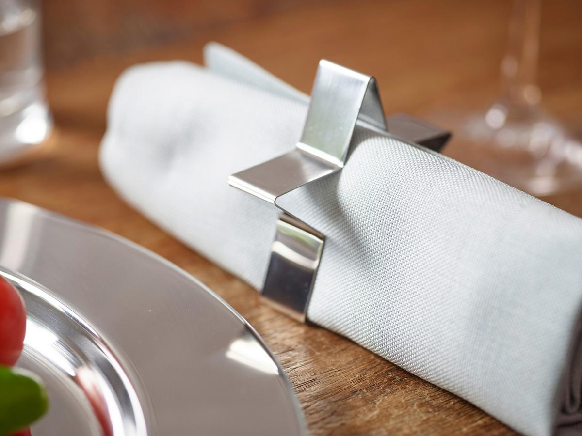 Szalvétagyűrű Echtwerk Serviettenring-Set - ezüstszínű, Design, fém (7cm) - Echtwerk