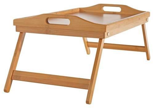 Serviertablett aus Bambus - Naturfarben, Konventionell, Holzwerkstoff/Kunststoff (50/30/24cm) - Zandiara