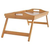 Serviertablett aus Bambus - Naturfarben, KONVENTIONELL, Holzwerkstoff/Kunststoff (50/30/24cm) - Zandiara