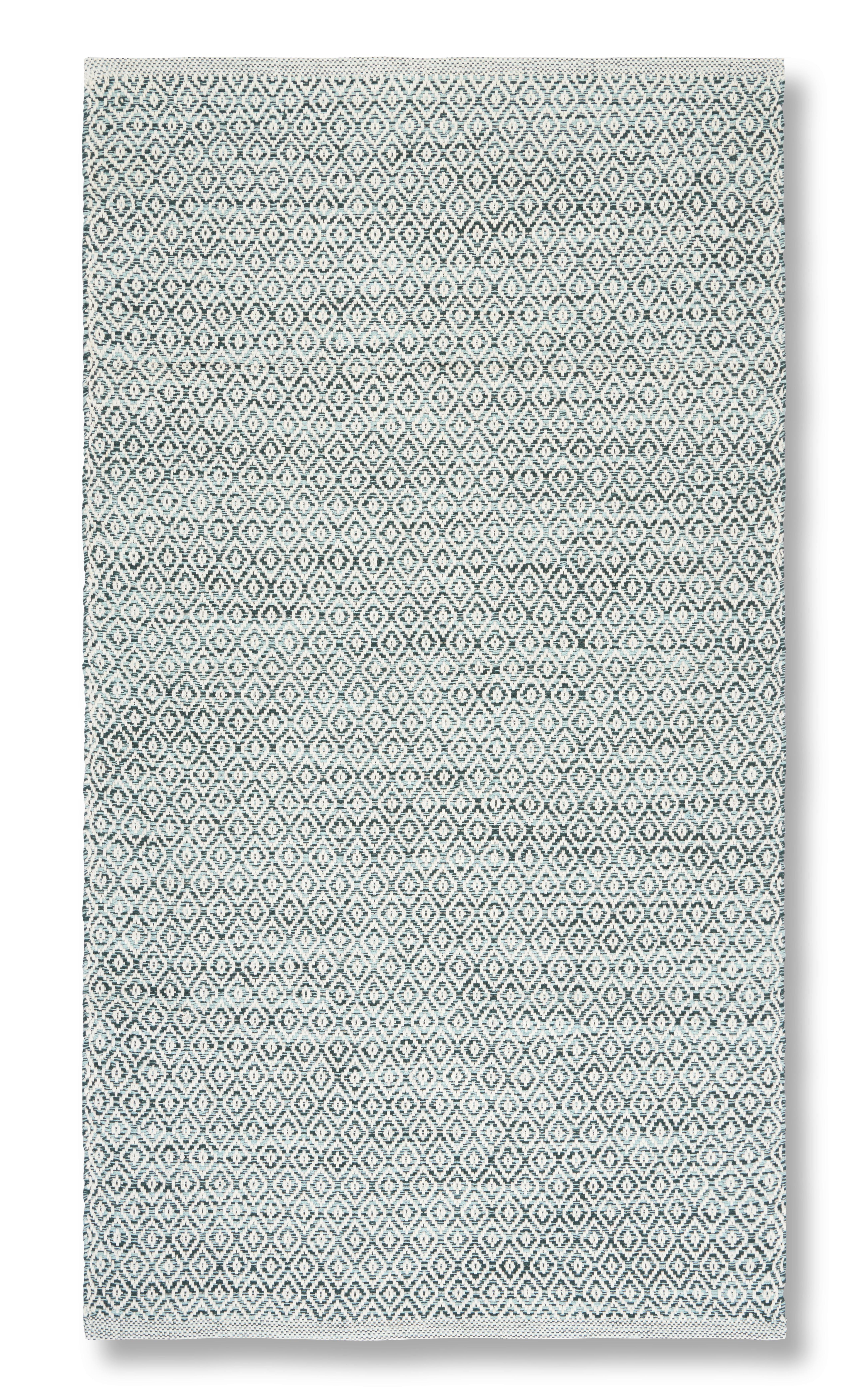 Handwebteppich Carola 1 in Grün ca. 60x120cm - Grün, Basics, Textil (60/120cm) - Modern Living