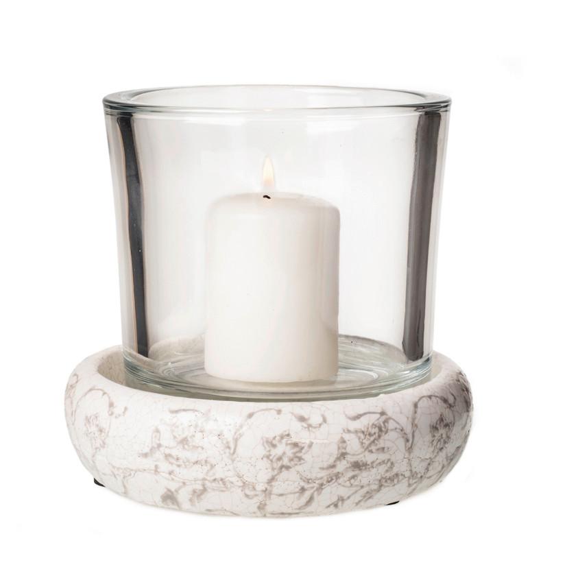 LATARENKA 7899610 - jasnoszary/kremowy, Lifestyle, szkło/ceramika (14,5/14cm)