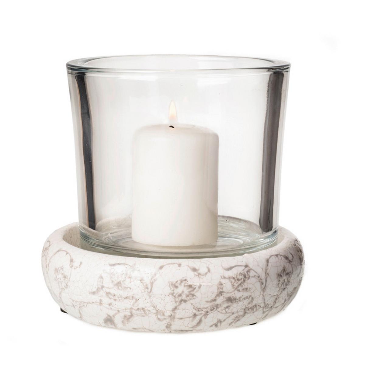 LATARENKA 7899610 - jasnoszary/kremowy, Lifestyle, szkło/ceramika (14,5/14cm)