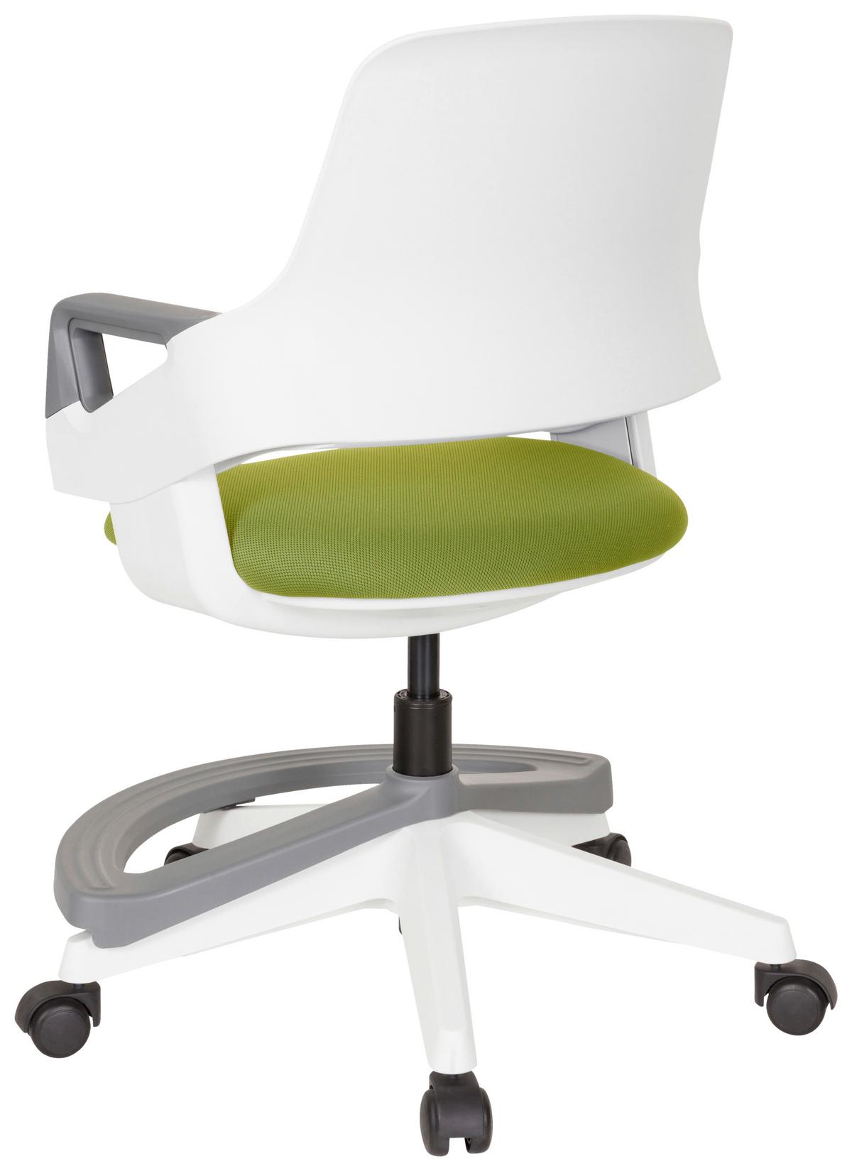 Otroški Vrtljivi Stol Kid Flex, Olivno Zelena - bela/olivno zelena , Moderno, umetna masa/tekstil (53/80 - 93/60cm) - MID.YOU