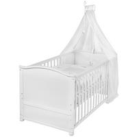 Gitterbett Fox & Bunny Weiss Ca. 70x140cm - Romantik / Landhaus (153/79/152cm) - Roba