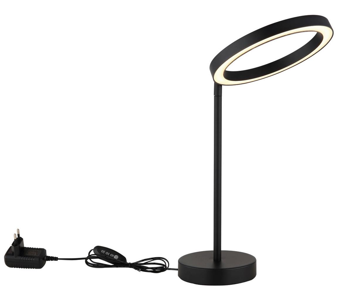 LED-TISCHLEUCHTE 67188T - Opal/Schwarz, Design, Kunststoff/Metall (27,6/20/32,8cm) - Globo