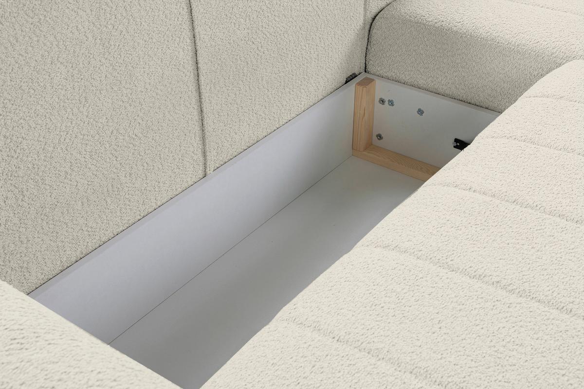 Kotna Sedežna Garnitura Luna New, Bež - črna/bež, Basics, umetna masa/tekstil (260/161cm) - Livetastic