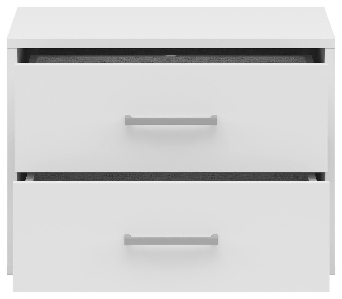 NOPTIERA SMART 2 - alb/gri-alb, Basics, material pe bază de lemn (50/38/35cm)