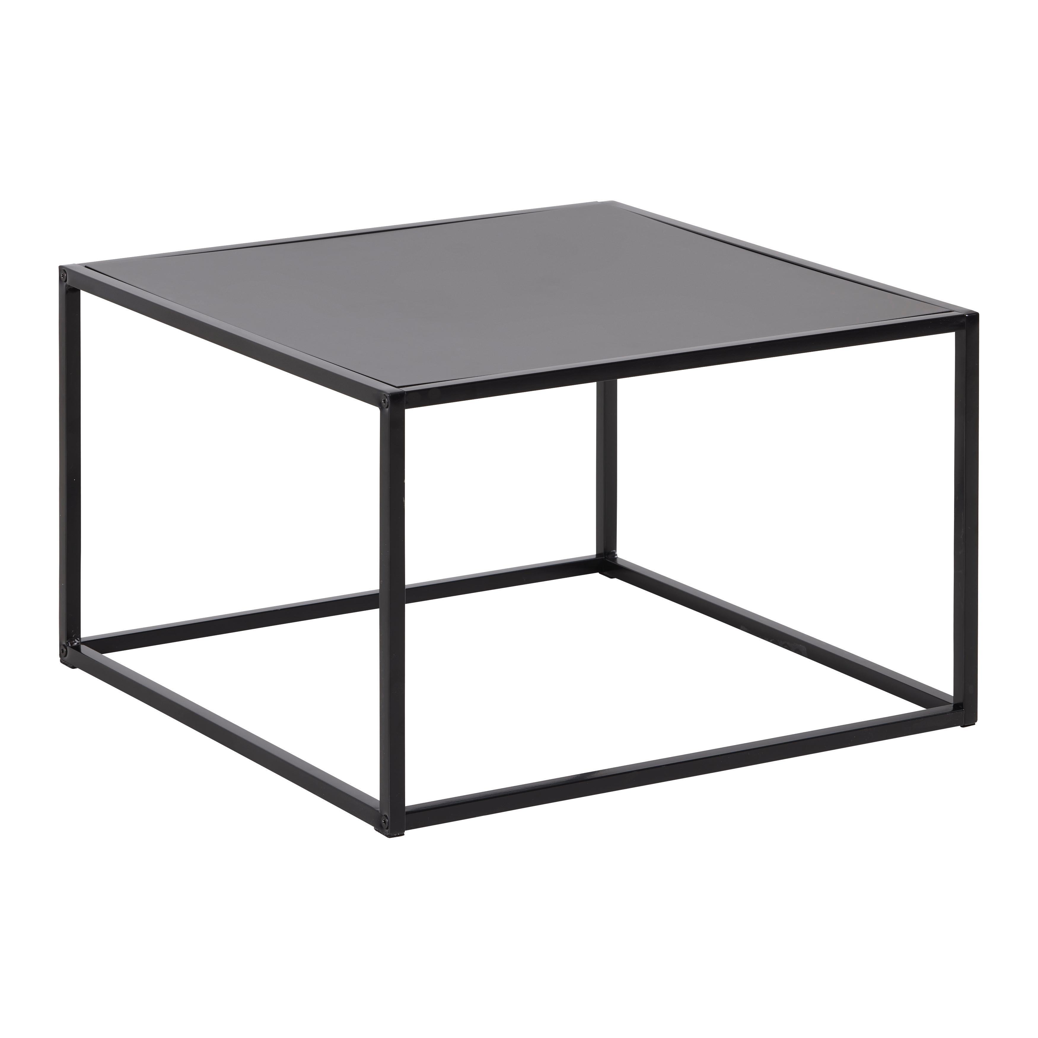 SOFFBORD KUBO -TOP- -BASED- - svart, Modern, metall/trämaterial (60/60cm) - Based