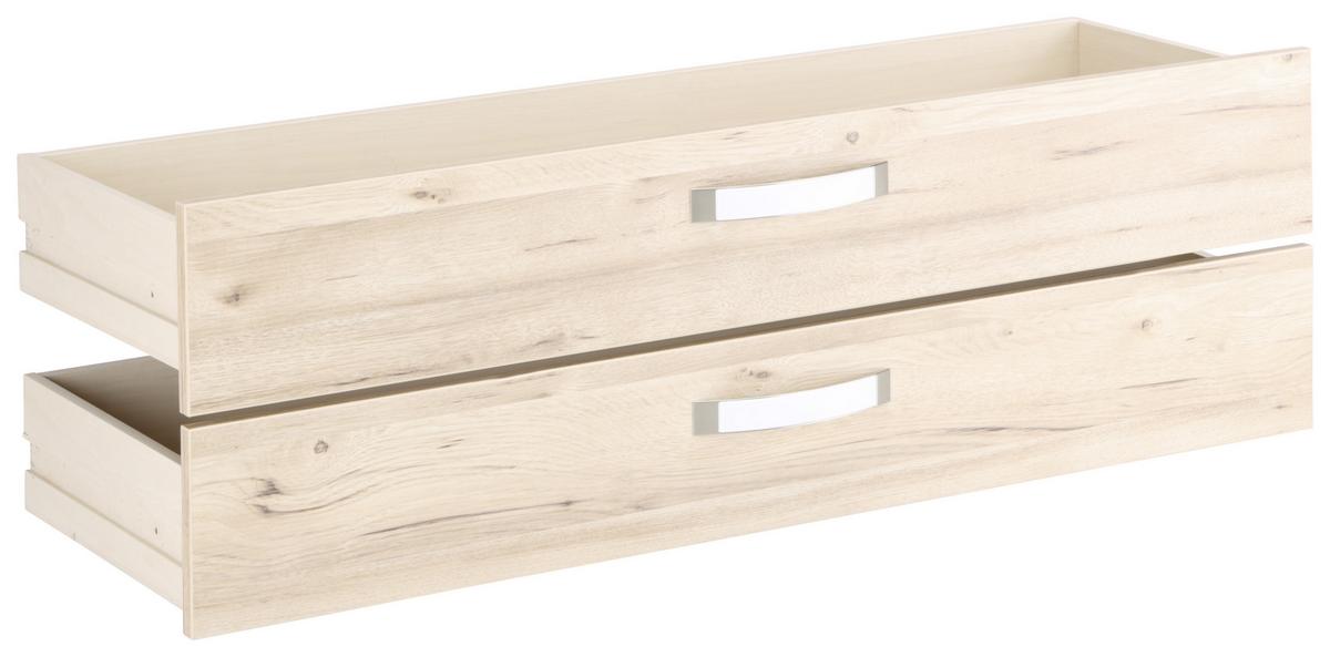 Schubkasteneinsatz in Eichefarben 2er Set - Eichefarben, MODERN, Holzwerkstoff/Kunststoff (114/40/37cm) - Premium Living