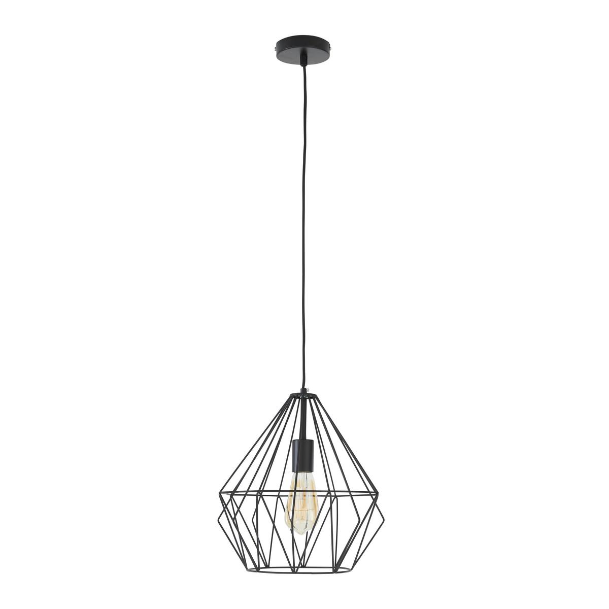 LAMPĂ SUSPENDATĂ SKELETTON -AKT- - negru, metal (30/110cm) - Mömax