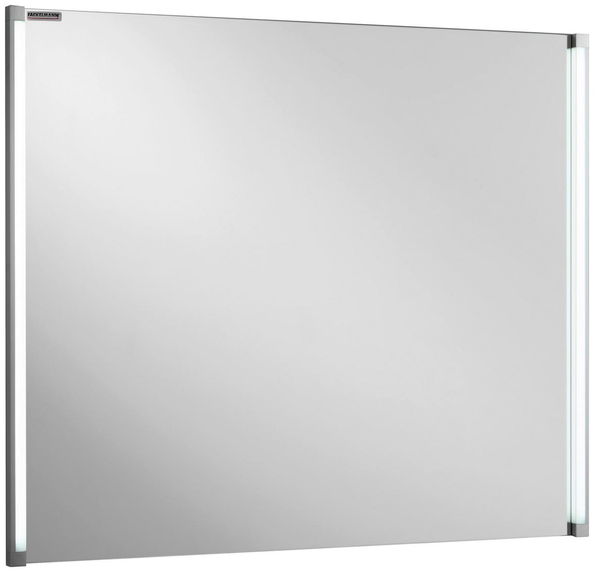 Wandspiegel "LED-LINE" , silber - Alufarben, Basics, Glas/Holzwerkstoff (81/67/4cm) - MID.YOU