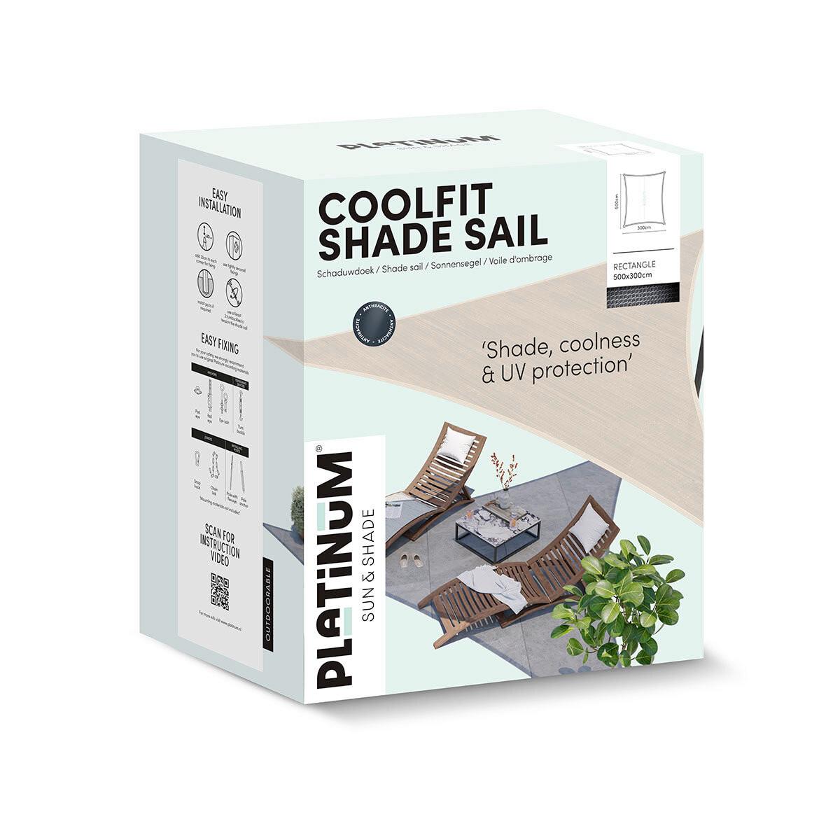 Sonnensegel Coolfit Weiß - Weiß, MODERN, Kunststoff (300/1/400cm) - Gardenson