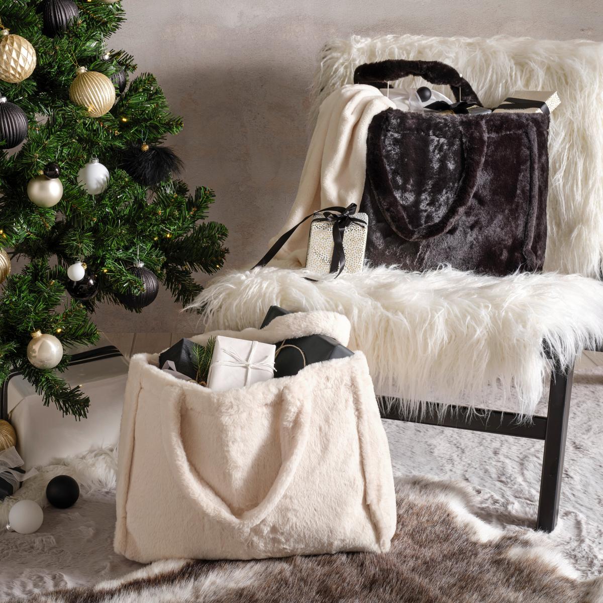 Einkaufstasche Liz in Offwhite - Beige, Textil (30/40cm) - Modern Living