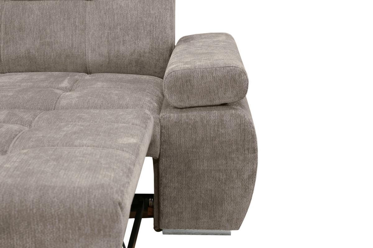 Kutna Garnitura Vegas - srebrne boje/taupe, Design, drvo/tekstil (173/294cm) - Modern Living