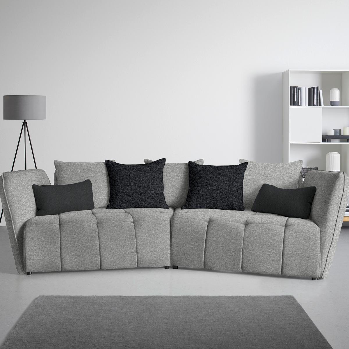 Boxspringsofa Sofi Hellgrau - Dunkelgrau/Hellgrau, MODERN, Textil (294/93/152cm) - Premium Living