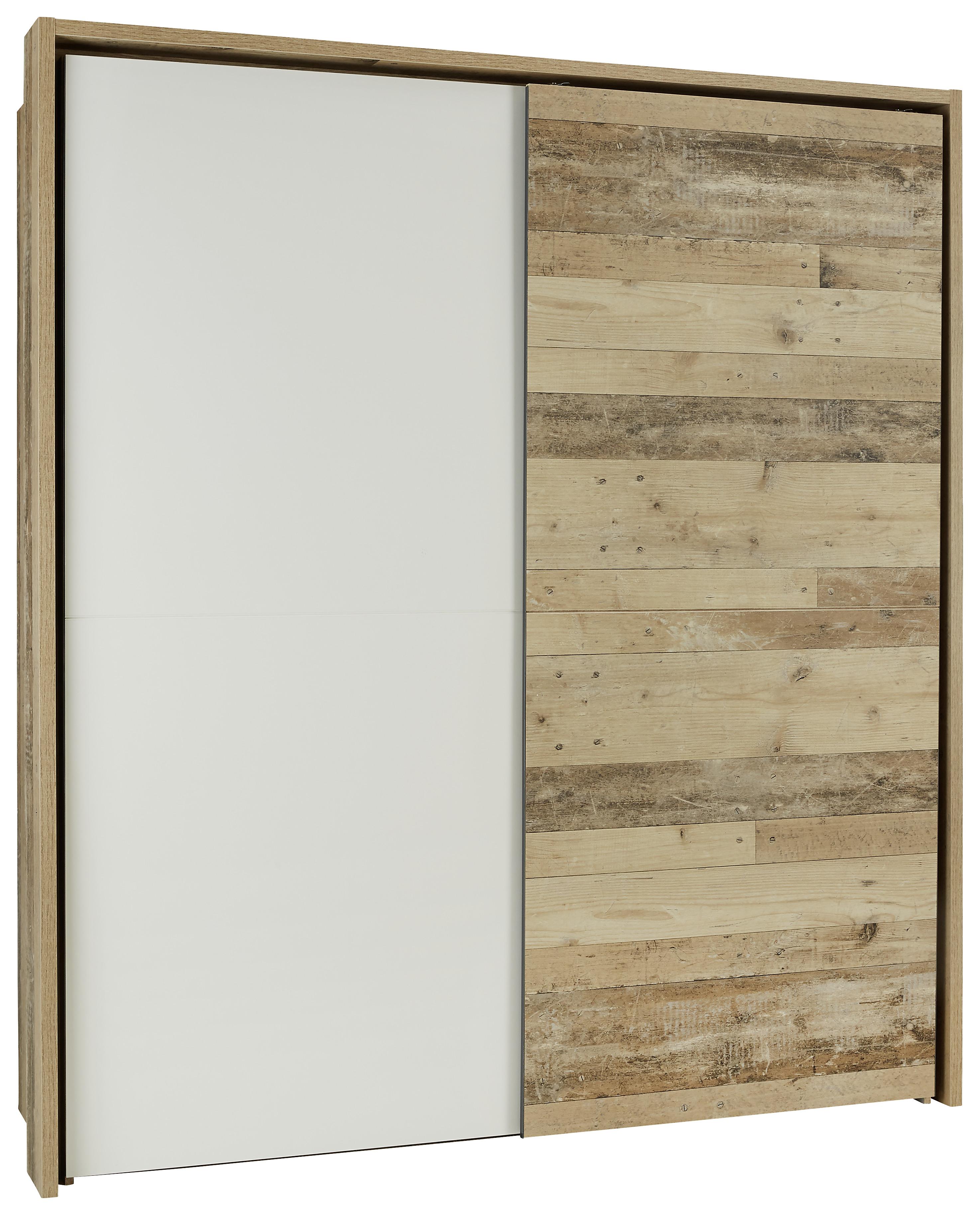 Ormar S Kliznim Vratima Leni - bijela/boje hrasta, Konventionell, drvni materijal/plastika (170/195/60cm) - Modern Living