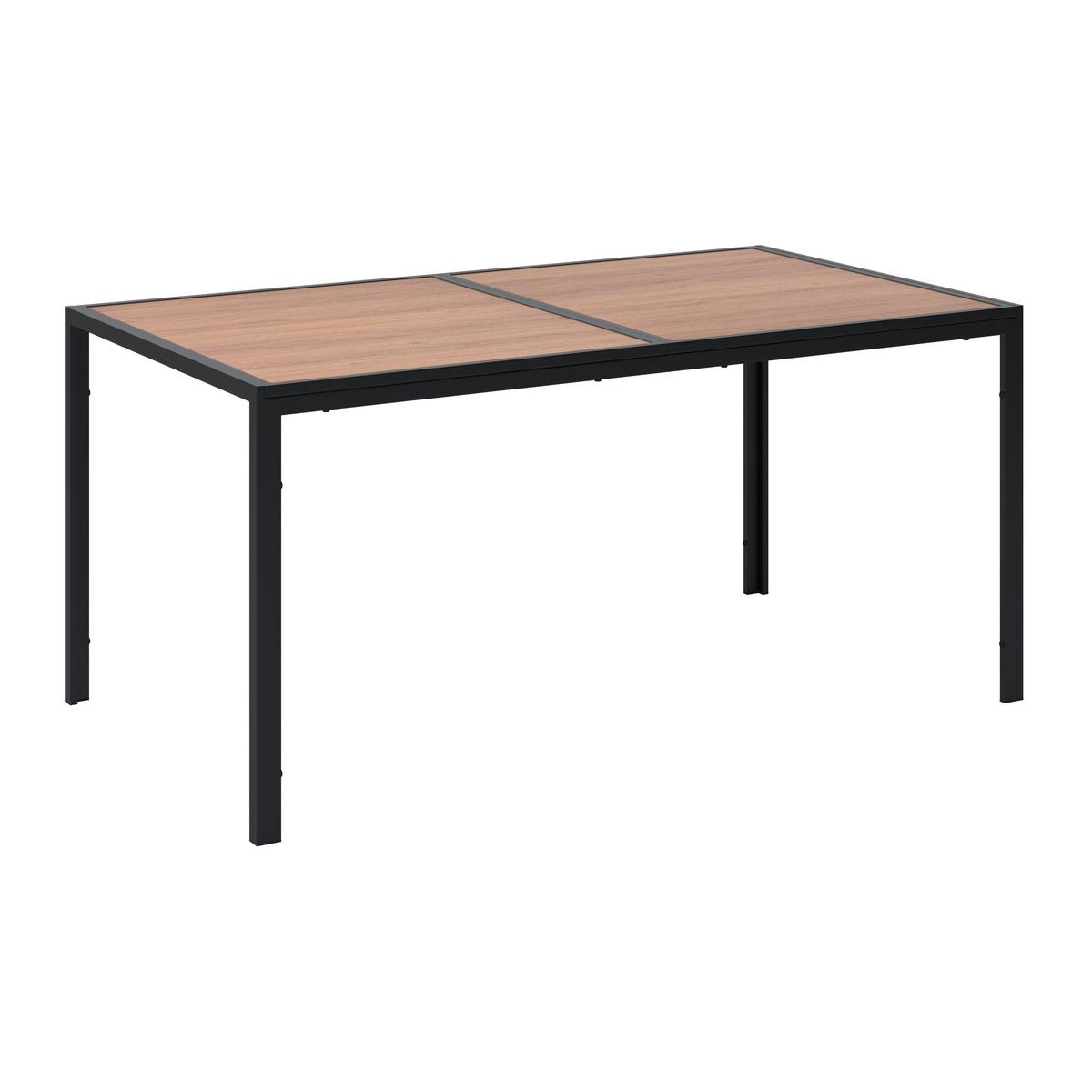 KOMPLET OGRODOWY ZE STOŁEM GENUA - kolor naturalny/ciemnoszary, Modern, tworzywo sztuczne/metal (59,5/160/50/90/82/75cm) - Ambia Garden