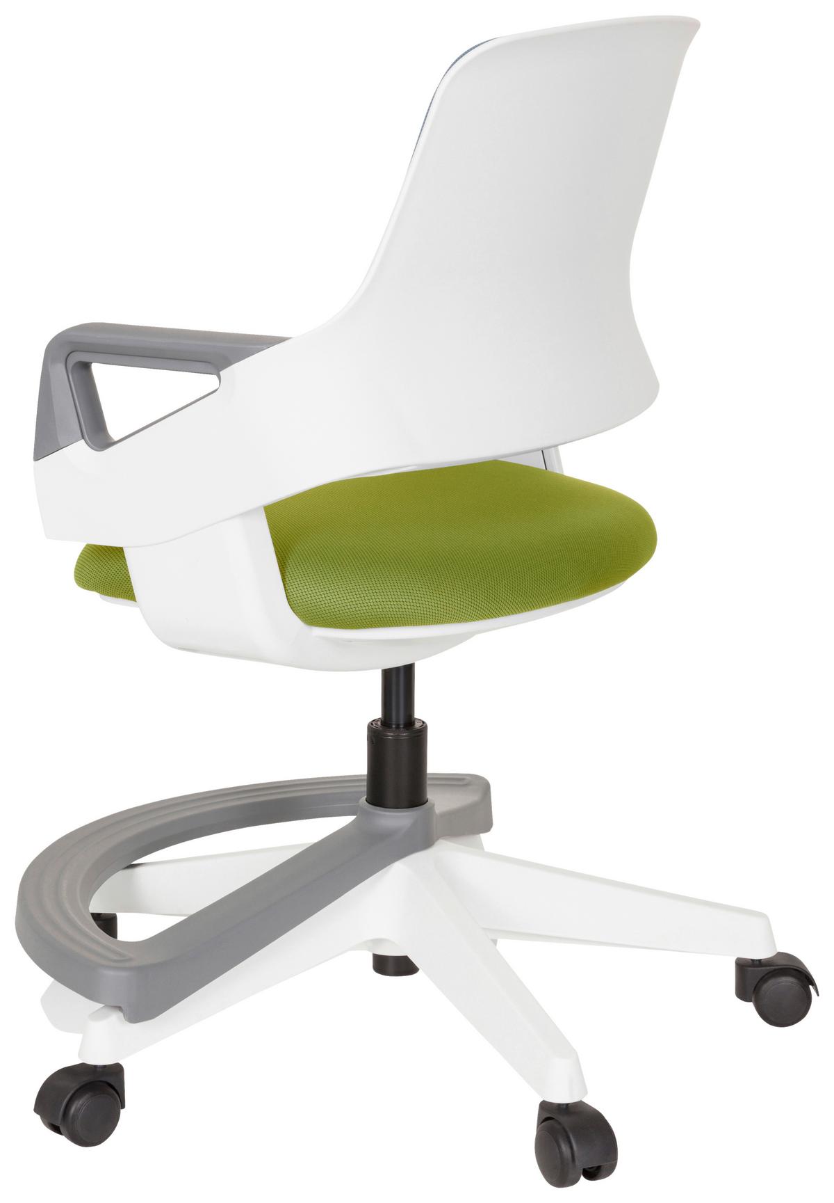 Otroški Vrtljivi Stol Kid Flex, Olivno Zelena - bela/olivno zelena , Moderno, umetna masa/tekstil (53/80 - 93/60cm) - MID.YOU