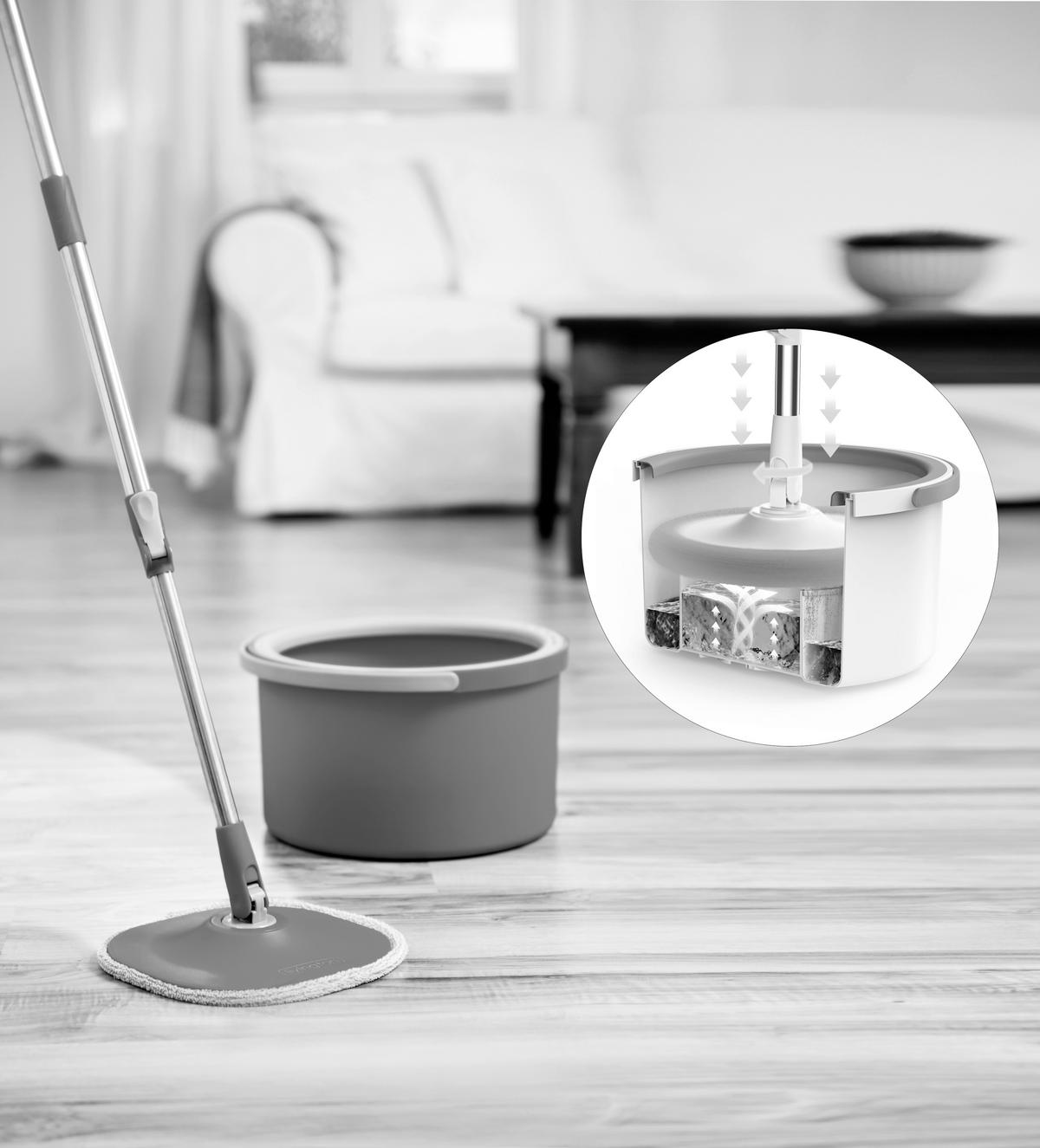Felmosó Livington Clean Water Spin Mop - kék, Modern - Mediashop