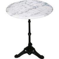 STÓŁ BISTRO MARMOR - biały/czarny, Konventionell, kamień/metal (60/60/73cm) - Livetastic