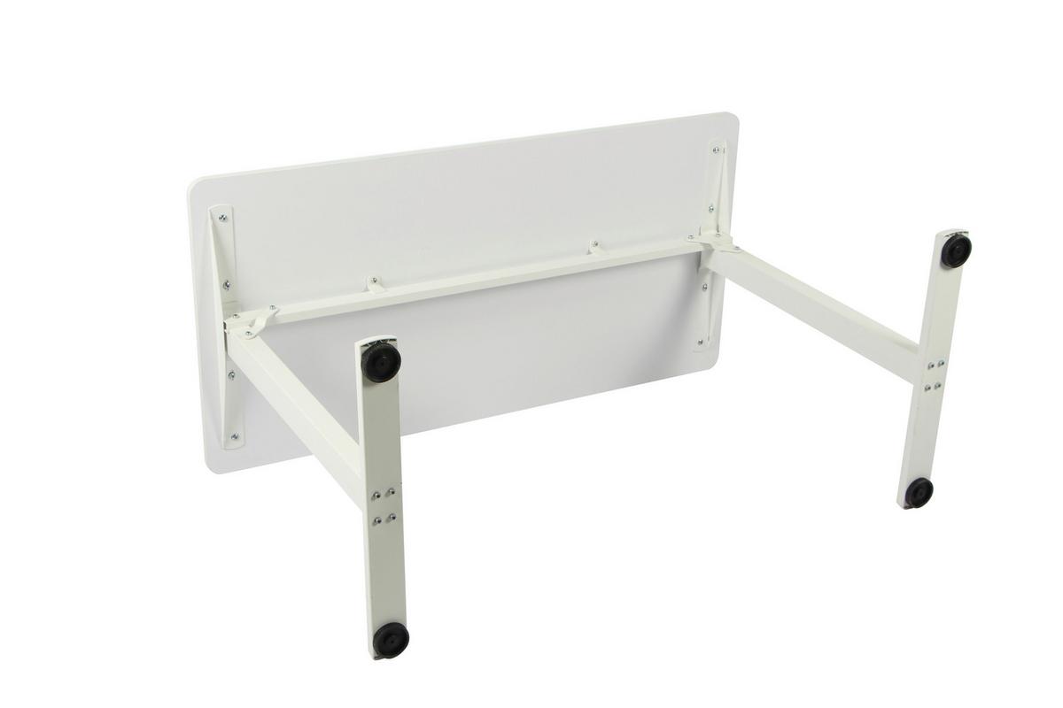 Schreibtisch Jannis Weiss ca. 120x60x75cm - blanc, Modern, métal/matériau de bois (120/60/75cm) - Mömax