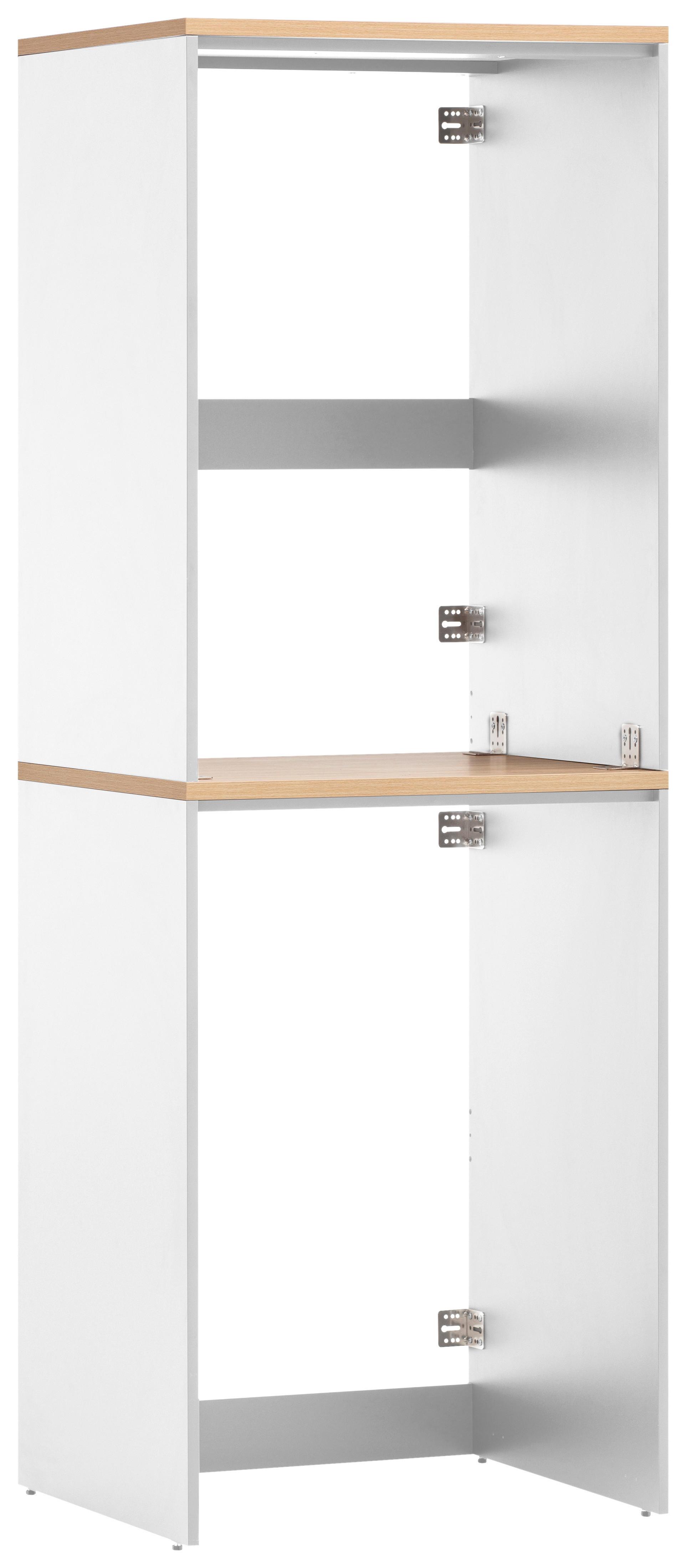 Waschmaschinenschrank SOLEA SET Weiß ca.67x96x60cm - Eichefarben/Weiß, MODERN, Holzwerkstoff (67,1/96/60cm) - MID.YOU