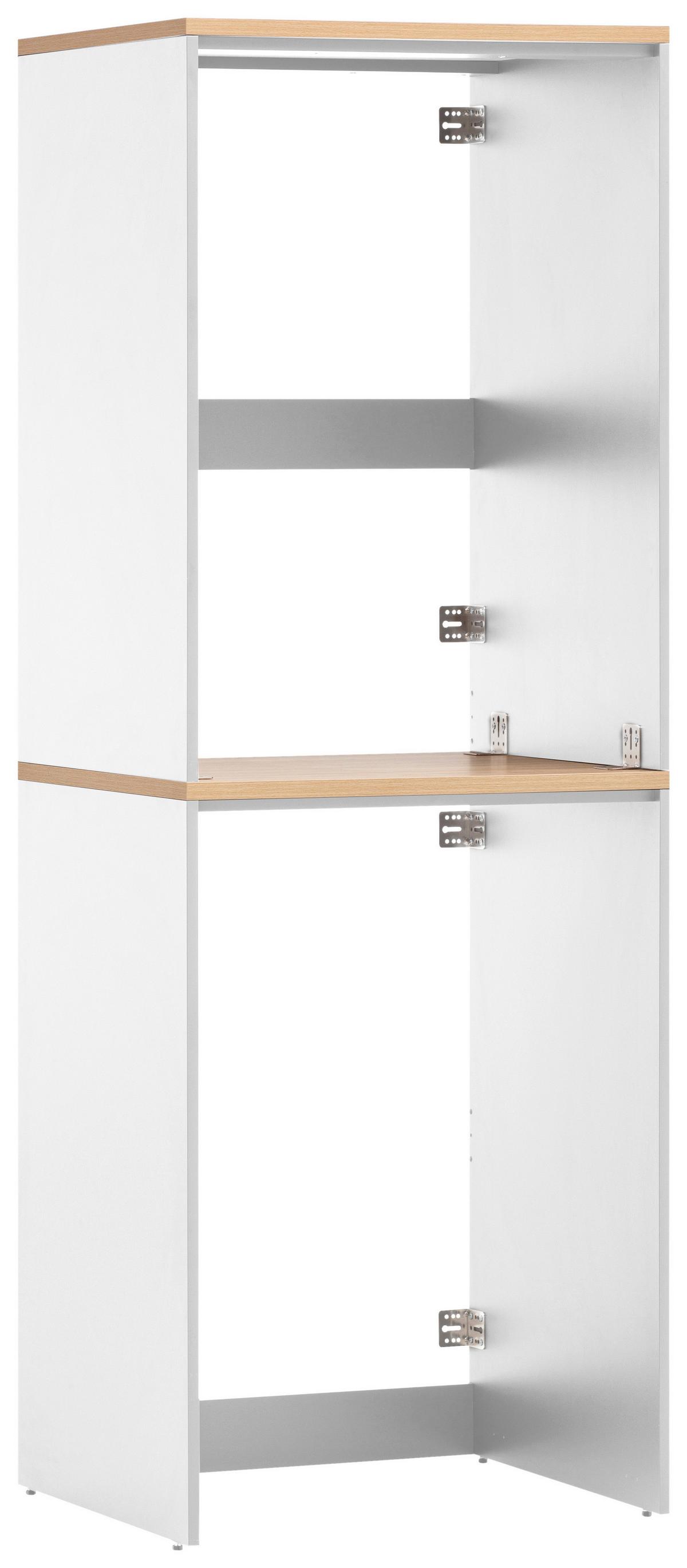 Waschmaschinenschrank SOLEA SET Weiß ca.67x96x60cm - Eichefarben/Weiß, MODERN, Holzwerkstoff (67,1/96/60cm) - MID.YOU