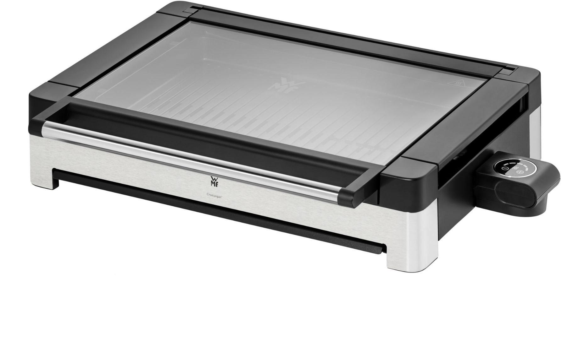 GRILL STOŁOWY 415430011 WMF - kolor stalowy/czarny, Basics, metal/szkło (54/13/33cm) - WMF
